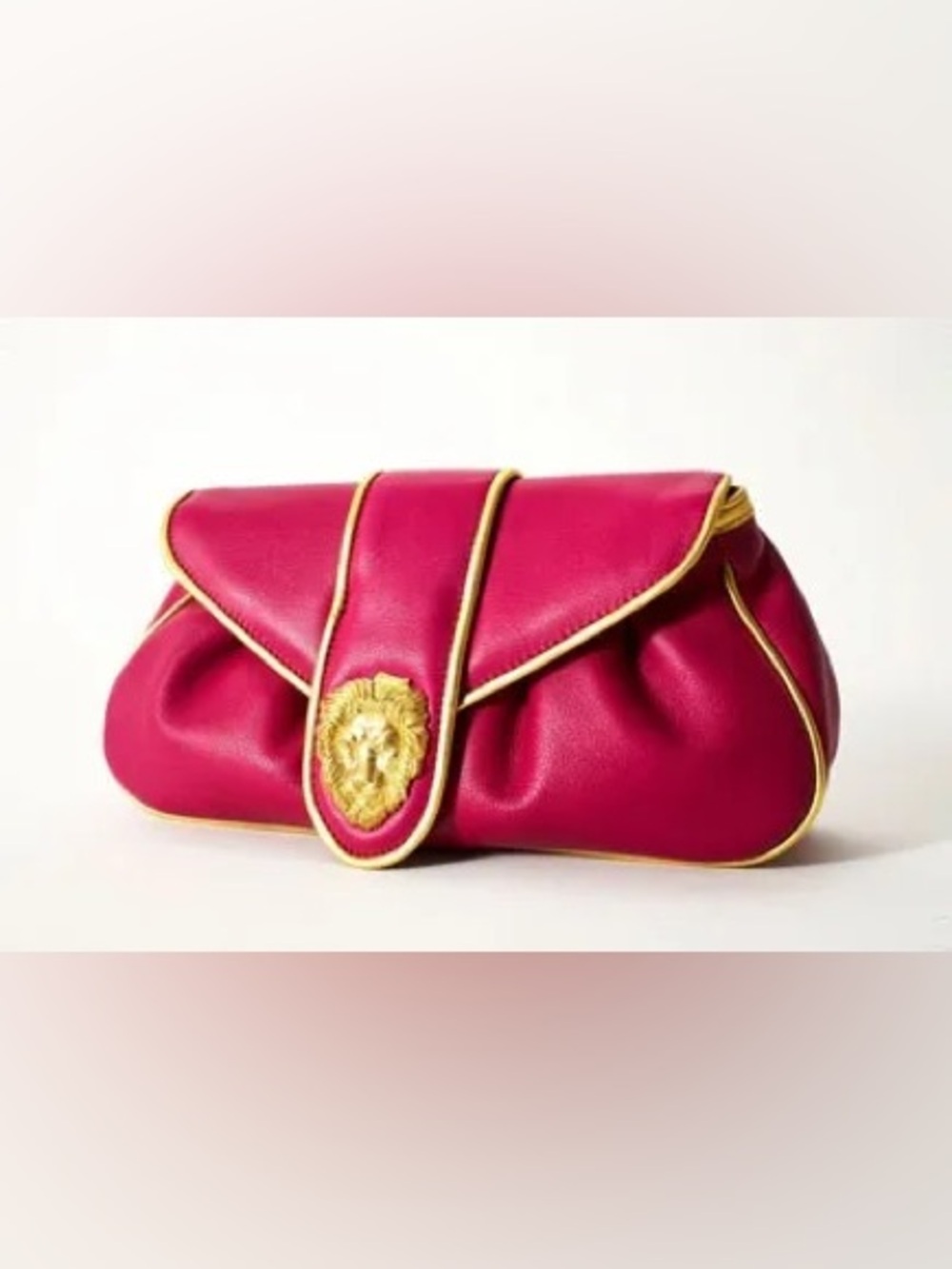 Dooney & Bourke x Hayden Panettiere Gold Plated Leather Clutch, Lim Ed Y2K, Rare - Picture 14 of 15